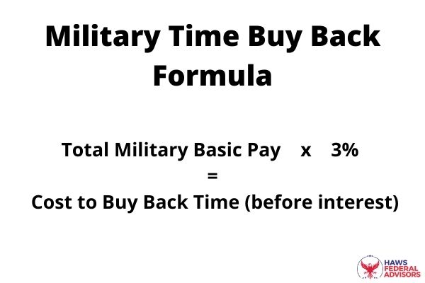 military time buy back formula